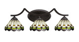 Zilo 3 Light Vanity Light 24.25 Inch Length by Toltec - 553-2425-85