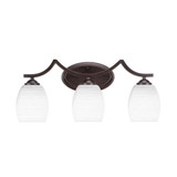 Zilo 3 Light Matrix Glass Vanity Light 21.75 Inch Length by Toltec - 553-2175-95