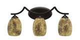 Zilo 3 Light Vanity Light 21.75 Inch Length by Toltec - 553--1025-2175