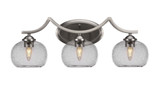 Zilo 3 Light Steel Vanity Light 24 Inch Length by Toltec - 553-24-875