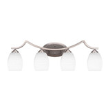 Zilo 4 Light Steel Vanity Light 30.75 Inch Length by Toltec - 554-3075-95-75