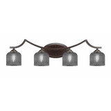 Zilo 4 Light Bath Bar 9 Inch Tall and 31.5 Inch Length by Toltec - 554-46-1