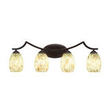 Zilo 4 Light Vanity Light 30.75 Inch Length by Toltec - 554--1025-3075
