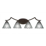 Zilo 4 Light Steel Vanity Light 8.75 Inch Tall by Toltec - 554--875-325