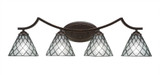Zilo 4 Light Steel Vanity Light 8.75 Inch Tall by Toltec - 554--875-325