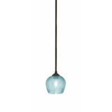 Zilo 1 Light Stem Hung Mini Pendant 9.5 Inch Tall X 7.5 Inch Wide by Toltec - 560-46-0