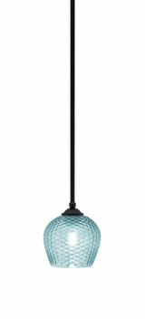 Zilo 1 Light Stem Hung Mini Pendant 9.5 Inch Tall X 7.5 Inch Wide by Toltec - 560-46-0