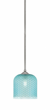 Zilo 1 Light Stem Hung Mini Pendant 9.5 Inch Tall X 7.5 Inch Wide by Toltec - 560-49-1