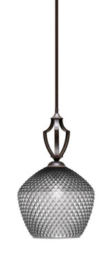 Zilo 1 Light Stem Hung Mini Pendant 15.5 Inch Tall X 7 Inch Wide by Toltec - 561-49-2