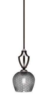 Zilo 1 Light Stem Hung Mini Pendant 9.5 Inch Tall and 9 Inch Wide by Toltec - 561-46-0