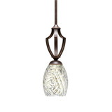 Zilo 1 Light Mini Pendant 14.5 Inch Tall by Toltec - 561-5-145-