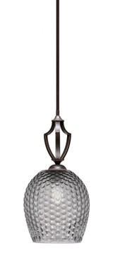 Zilo 1 Light Stem Hung Mini Pendant 13.5 Inch Tall X 6 Inch Wide by Toltec - 561-49-0