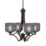 Zilo 4 Light Up Chandelier 19.75 Inch Tall and 21.5 Inch Wide by Toltec - 564-46-1