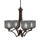Zilo 4 Light Up Chandelier 19.75 Inch Tall and 21.5 Inch Wide by Toltec - 564-46-1