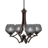 Zilo 4 Light Up Chandelier 19.75 Inch Tall and 21.75 Inch Wide by Toltec - 564-46-2
