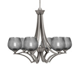 Zilo 6 Light Up Chandelier 23 Inch Tall and 26.5 Inch Wide by Toltec - 566-46-0