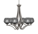 Zilo 6 Light Up Chandelier 23 Inch Tall and 26.5 Inch Wide by Toltec - 566-46-2