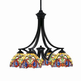 Zilo 4 Light Medium Chandelier by Toltec 568-DG-9445 - 568-DG-9445