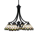Zilo 4 Light Medium Chandelier by Toltec 568-DG-9395 - 568-DG-9395