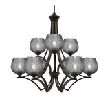 Zilo 9 Light Up Chandelier 27.75 Inch Tall and 30.5 Inch Wide by Toltec - 569-46-0