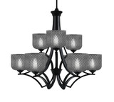 Zilo 9 Light Up Chandelier 27.75 Inch Tall and 30.75 Inch Wide by Toltec - 569-46-1