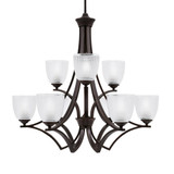 Zilo 9 Light Large Chandelier by Toltec 569-MB-500