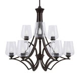 Zilo 9 Light Large Chandelier by Toltec 569-MB-210
