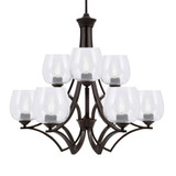 Zilo 9 Light Large Chandelier by Toltec 569-MB-4810