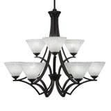 Zilo 9 Light Large Chandelier by Toltec 569-31752775