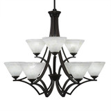 Zilo 9 Light Large Chandelier by Toltec 569-31752775 - 569-31752775