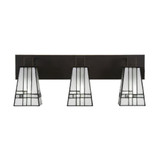 Apollo 3 Light Art Glass Vanity Light 23.5 Inch Length by Toltec - 583--925-235