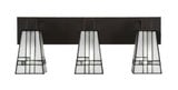 Apollo 3 Light Art Glass Vanity Light 23.5 Inch Length by Toltec - 583--925-235