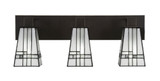 Apollo 3 Light Art Glass Vanity Light 23.5 Inch Length by Toltec - 583--925-235