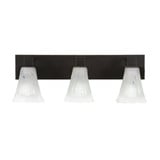 Apollo 3 Light Crystal Glass Vanity Light 23.5 Inch Length by Toltec - 583--85-235