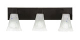 Apollo 3 Light Crystal Glass Vanity Light 23.5 Inch Length by Toltec - 583--85-235