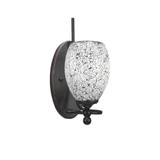 Capri 1 Light Fusion Glass Wall Sconce 12.75 Inch Tall by Toltec - 591-5-1275-