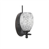 Capri 1 Light Fusion Glass Wall Sconce 12.75 Inch Tall by Toltec - 591-5-1275-