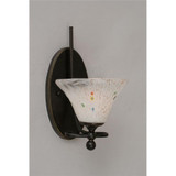 Capri 1 Light Crystal Glass Wall Sconce 13 Inch Tall by Toltec - 591-10-13-7