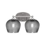 Capri 2 Light Bath Bar 9 Inch Tall and 15 Inch Length by Toltec - 5912-46-0