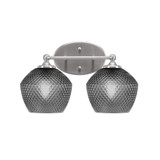 Capri 2 Light Bath Bar 9 Inch Tall and 15 Inch Length by Toltec - 5912-46-2