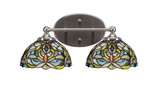 Capri 2 Light Steel Vanity Light 16 Inch Length by Toltec - 5912-816