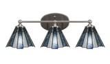 Capri 3 Light Art Glass Vanity Light 23.5 Inch Length by Toltec - 5913-825235