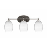 Capri 3 Light Matrix Glass Vanity Light 21.75 Inch Length by Toltec - 5913-9252175