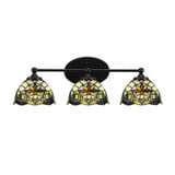 Capri 3 Light Art Glass Vanity Light 23.5 Inch Lenght by Toltec - 5913-775235