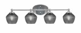 Capri 4 Light Bath Bar 9 Inch Tall and 31.5 Inch Length by Toltec - 5914-46-2