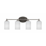 Capri 4 Light Matrix Glass Vanity Light 28.75 Inch Wide by Toltec - 5914-2875925