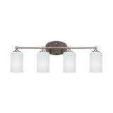 Capri 4 Light Matrix Glass Vanity Light 28.75 Inch Wide by Toltec - 5914-2875925