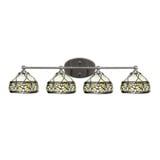 Capri 4 Light Art Glass Vanity Light 32 Inch Wide by Toltec - 5914-328