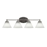 Capri 4 Light Steel Vanity Light 32 Inch Wide by Toltec - 5914-32825