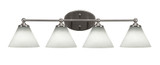 Capri 4 Light Steel Vanity Light 32 Inch Wide by Toltec - 5914-32825